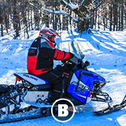 B) Snowmobiling